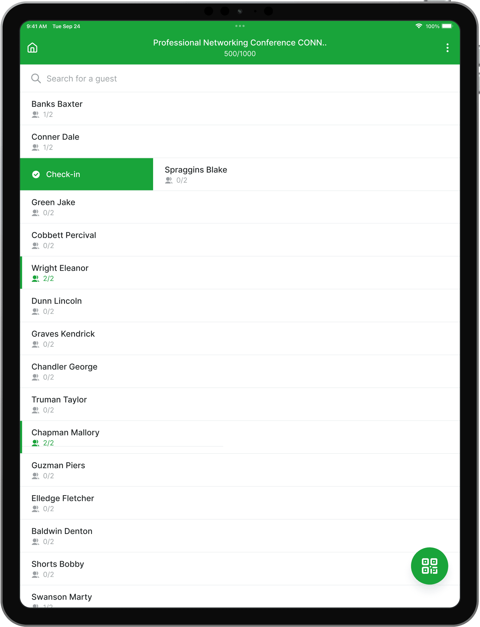 Event check-in