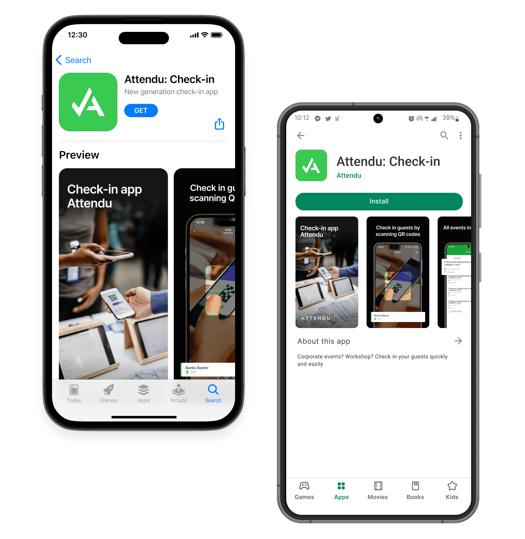 Attendu check-in app